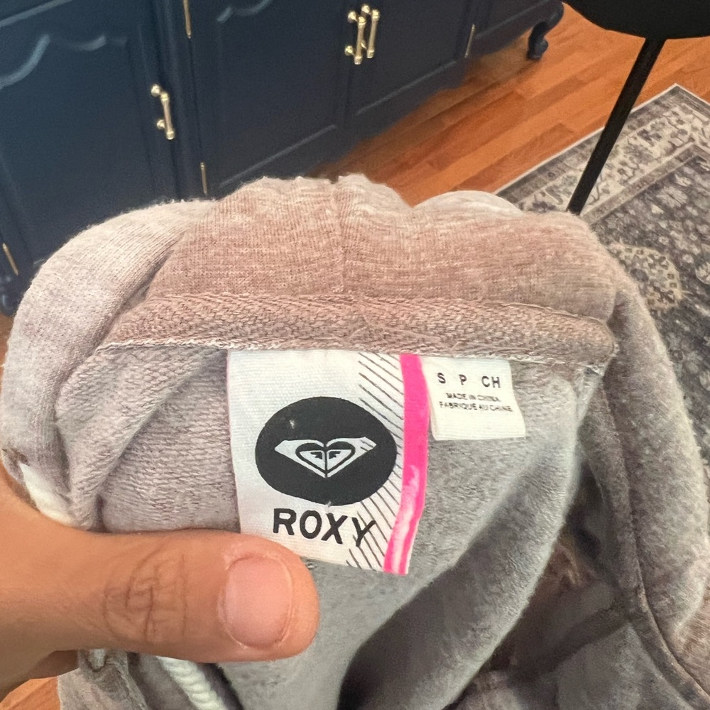 Roxy Burnout Wheat Colored Lightweight Hooded Top… - image 7